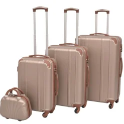 Bagages & Maroquinerie-vidaXL Ensemble de valises à roulettes quatre pièces Champagne
