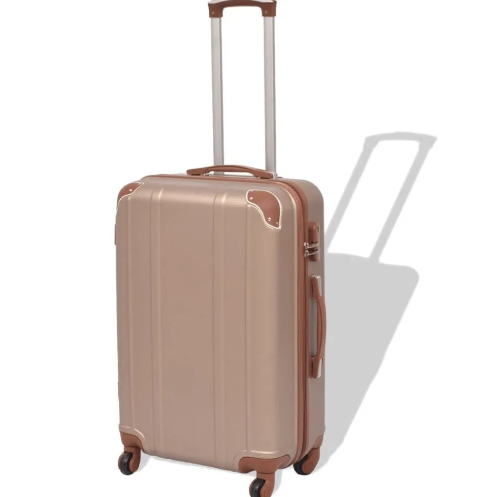 Bagages & Maroquinerie-vidaXL Ensemble de valises à roulettes quatre pièces Champagne