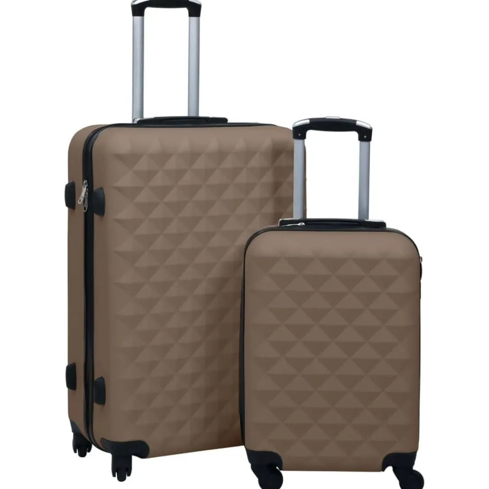 Bagages & Maroquinerie-vidaXL Ensemble de valises rigides 2 pcs ABS Marron