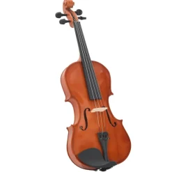 vidaXL Ensemble de violon avec archet et mentonnière bois foncé 4/4
