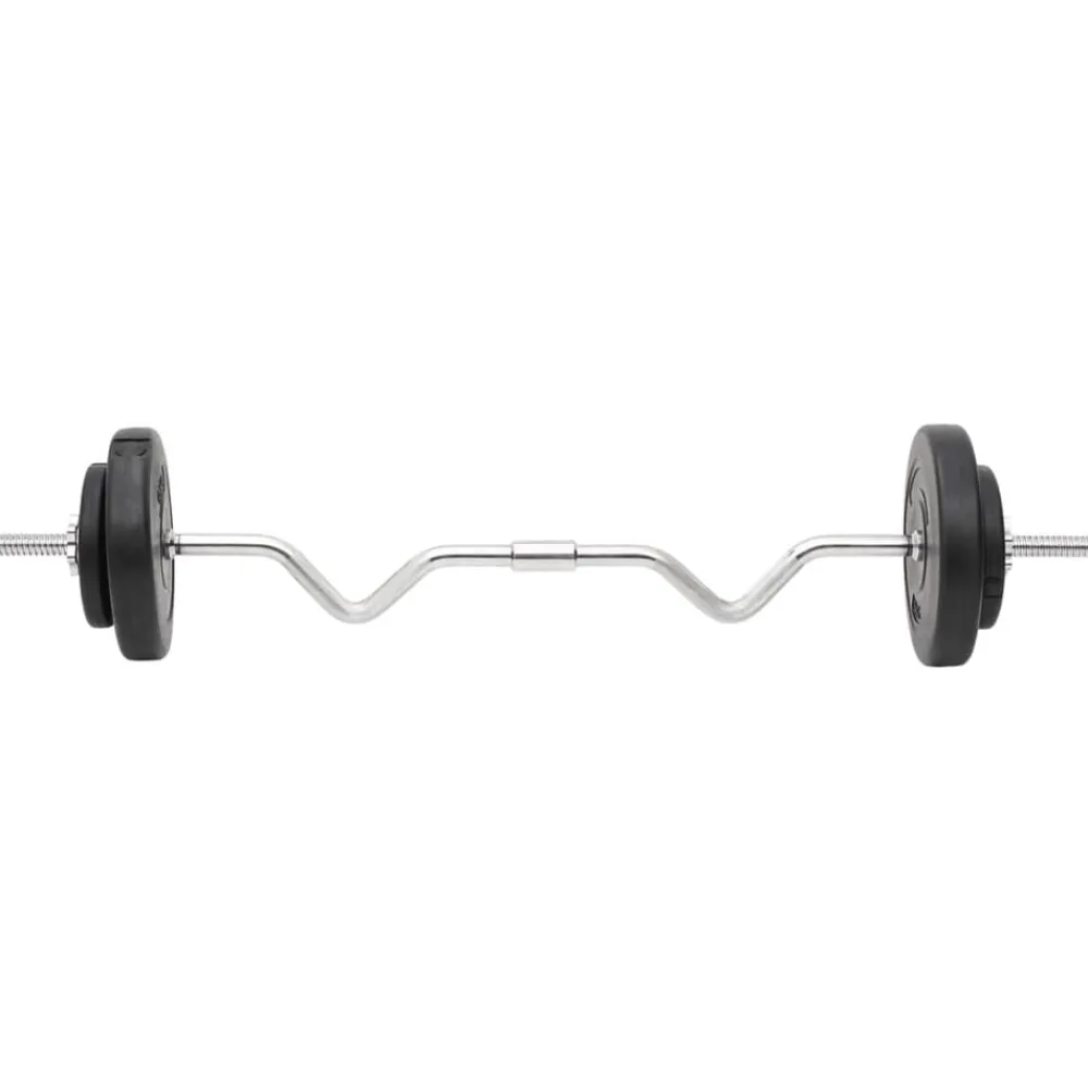 vidaXL Ensemble d'haltères et de barres avec plaques 60 kg