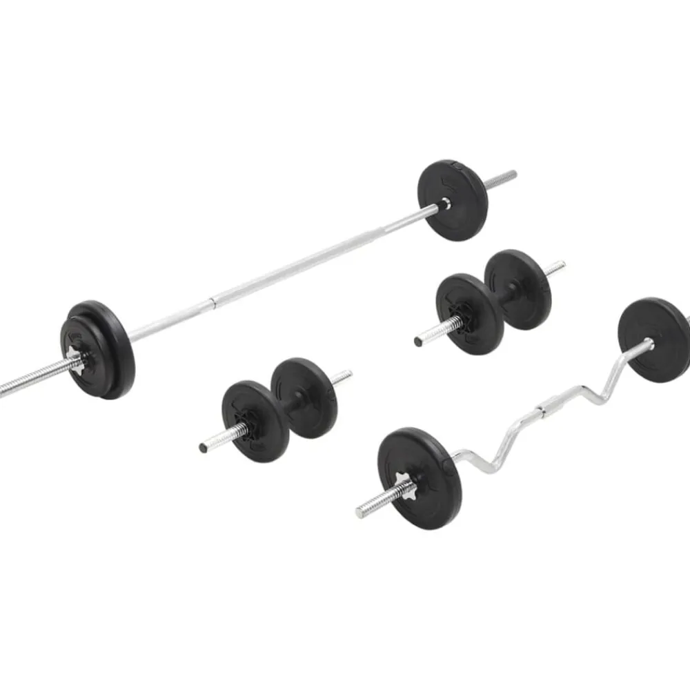 Entraînement & Fitness-vidaXL Ensemble d'haltères et de barres 30 kg