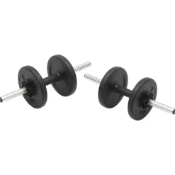 Entraînement & Fitness-vidaXL Ensemble d'haltères et de barres 30 kg