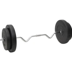 vidaXL Ensemble d'haltères et de barres avec plaques 90 kg