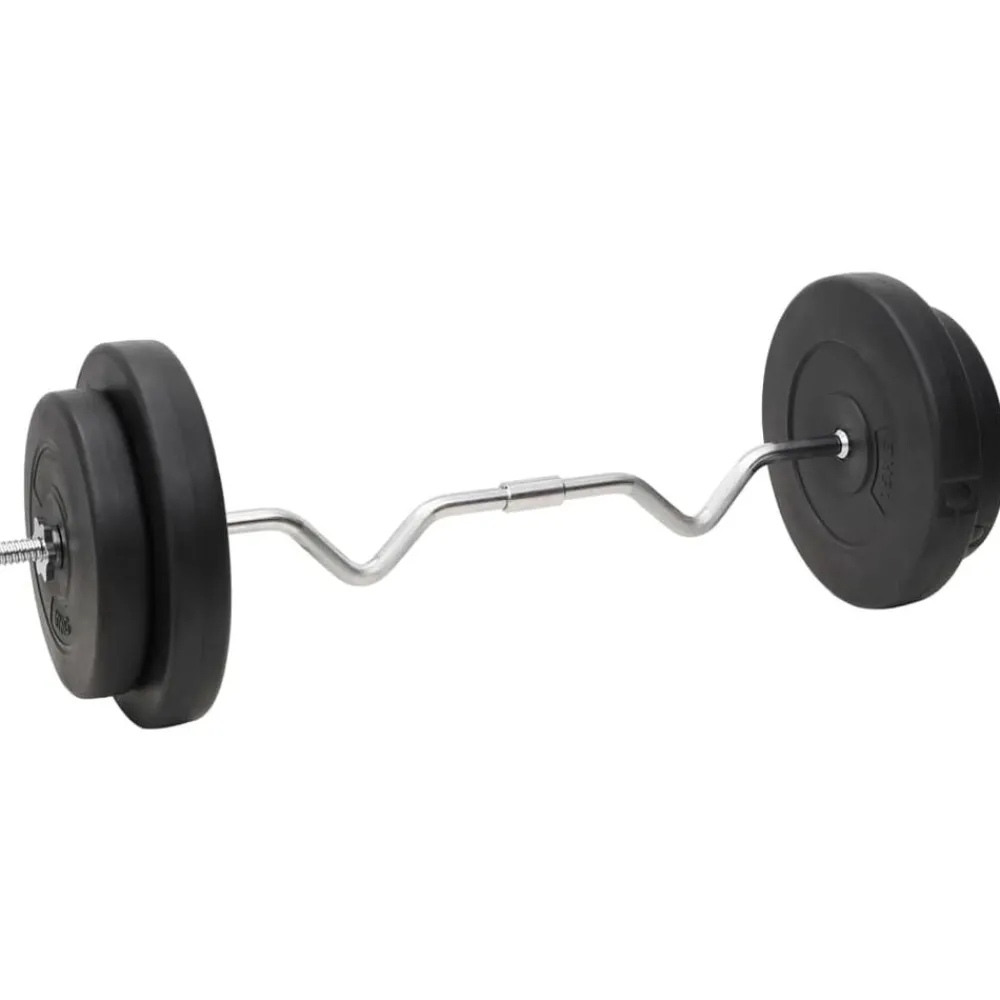 vidaXL Ensemble d'haltères et de barres avec plaques 90 kg
