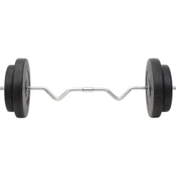 vidaXL Ensemble d'haltères et de barres avec plaques 90 kg