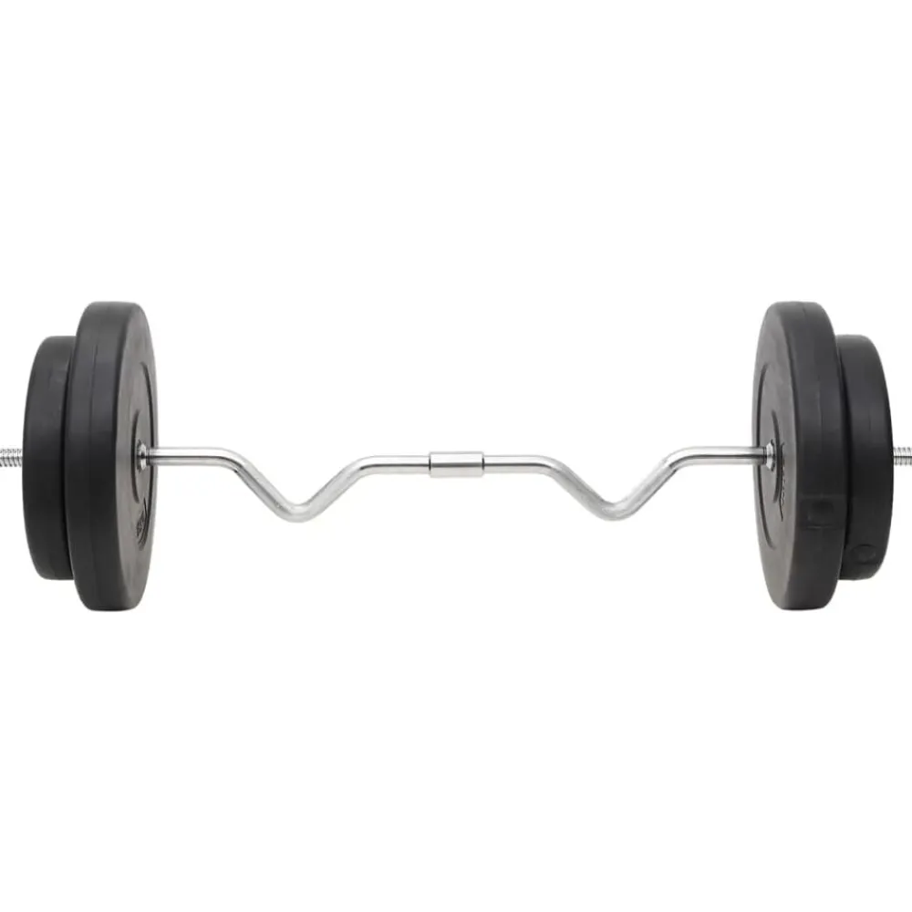 vidaXL Ensemble d'haltères et de barres avec plaques 90 kg