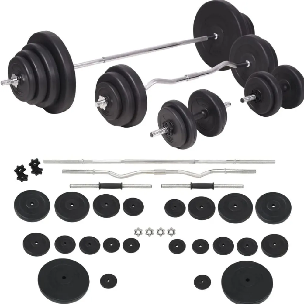vidaXL Ensemble d'haltères et barres d'haltères 120 kg