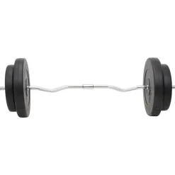 vidaXL Ensemble d'haltères et de barres avec plaques 120 kg