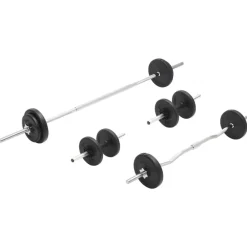 Entraînement & Fitness-vidaXL Ensemble d'haltères et de barres 30 kg