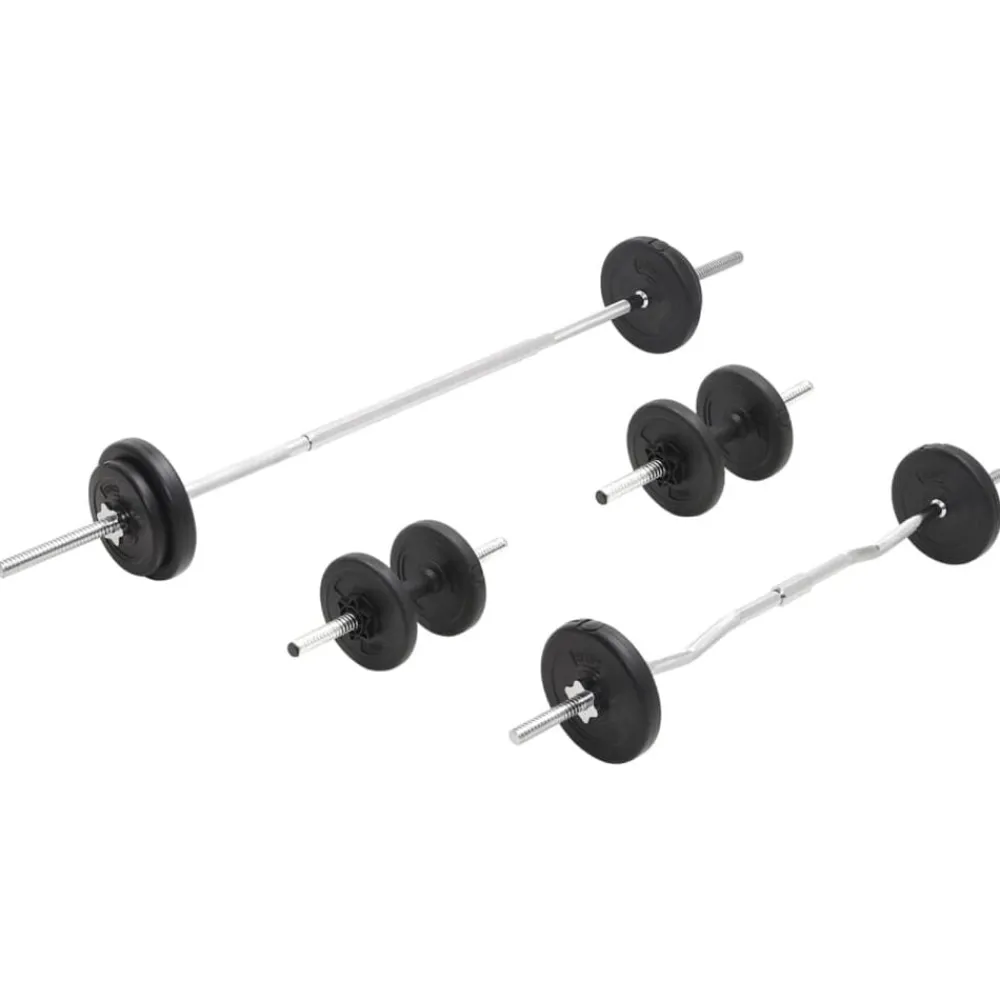 Entraînement & Fitness-vidaXL Ensemble d'haltères et de barres 30 kg