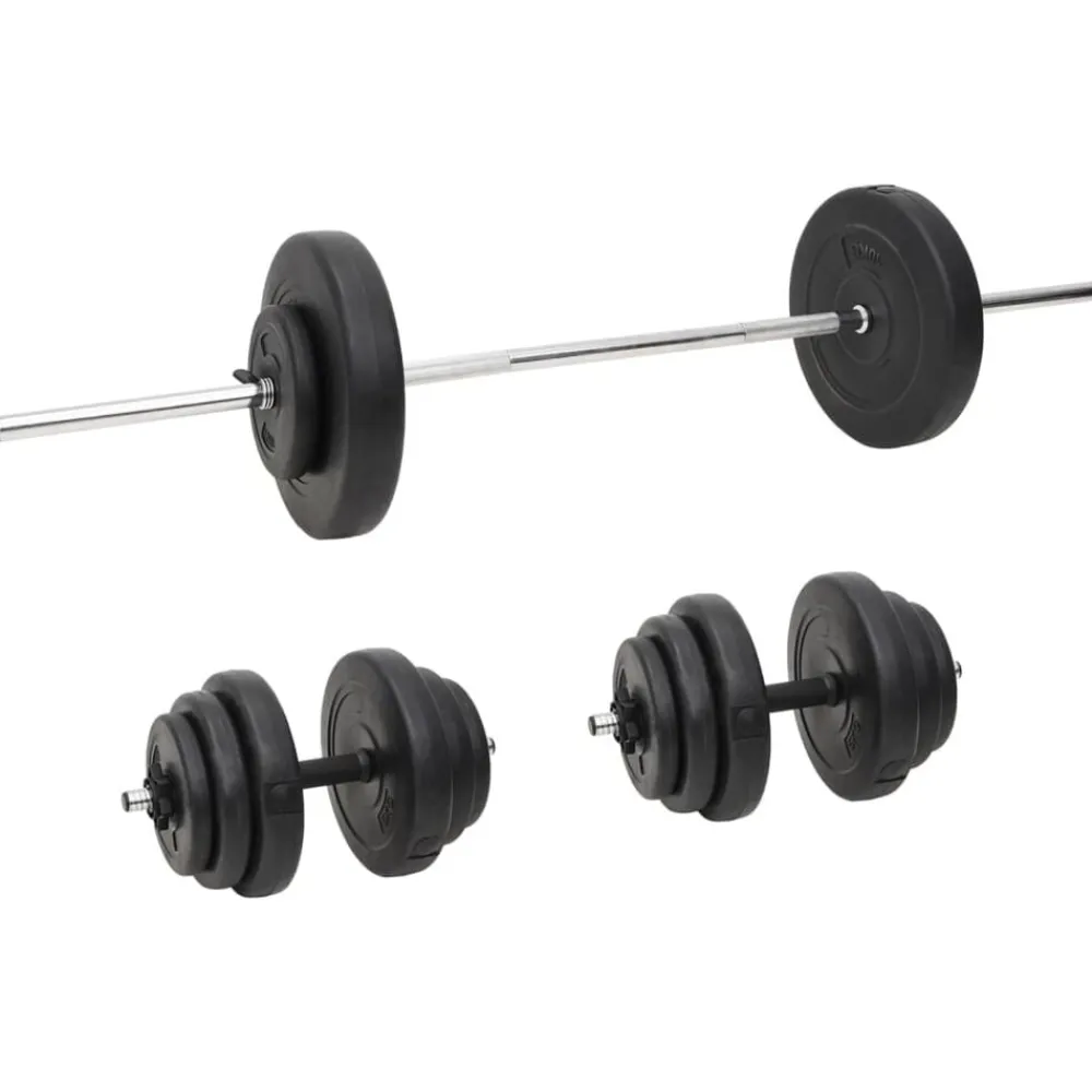 Entraînement & Fitness-vidaXL Ensemble d'haltères et de barres avec plaques 60 kg