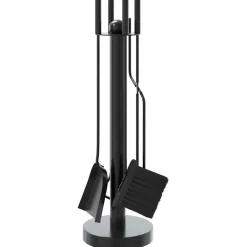vidaXL Ensemble d'ustensiles de cheminée 5 pièces 18 x 56 cm Acier