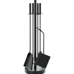 vidaXL Ensemble d'ustensiles de cheminée 5 pièces 18 x 66 cm Acier