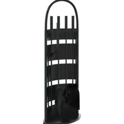 vidaXL Ensemble d'ustensiles de cheminée 5 pièces 23 x 15 x 66 cm Acier