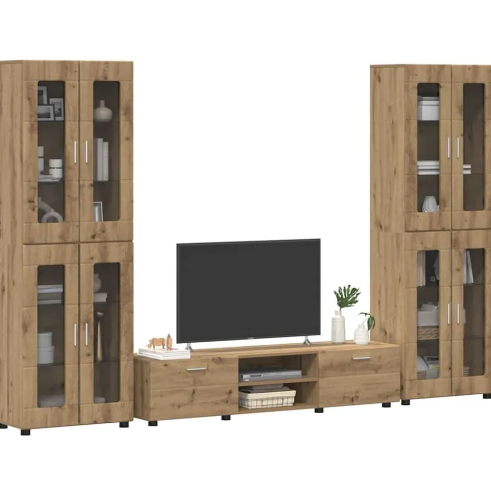 Ensembles De Meubles-vidaXL Ensemble meuble TV avec tiroir FLORIN 3 pcs Chêne artisanal chêne artisanal
