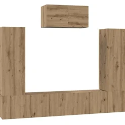 Meubles Tv-vidaXL Ensemble meuble TV 7 pcs Chêne artisanal Bois d'ingénierie chêne artisanal