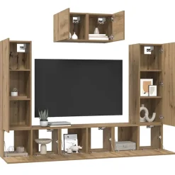 Meubles Tv-vidaXL Ensemble meuble TV 7 pcs Chêne artisanal Bois d'ingénierie chêne artisanal