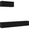 Meubles Tv-vidaXL Ensemble meuble TV 3 pcs Chêne noir Bois d'ingénierie