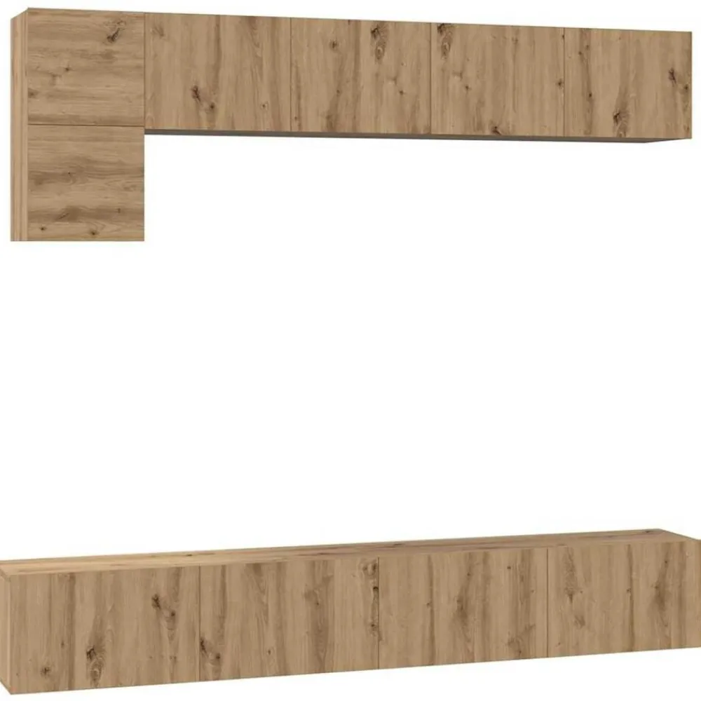 vidaXL Ensemble meuble TV 5 pcs Chêne artisanal Bois d'ingénierie