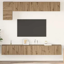 vidaXL Ensemble meuble TV 5 pcs Chêne artisanal Bois d'ingénierie
