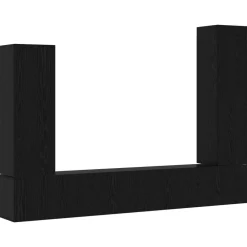 vidaXL Ensemble meuble TV 4 pcs Chêne noir Bois d'ingénierie