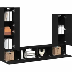 Meubles Tv-vidaXL Ensemble meuble TV 6 pcs Chêne noir Bois d'ingénierie