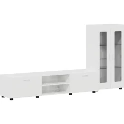 Ensembles De Meubles-vidaXL Ensemble meuble TV FLORIN Bois d'ingénierie Blanc brillant
