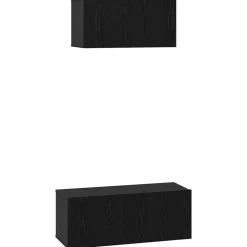 vidaXL Ensemble meuble TV 2 pcs Chêne noir Bois d'ingénierie