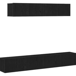 Meubles Tv-vidaXL Ensemble meuble TV 4 pcs Chêne noir Bois d'ingénierie