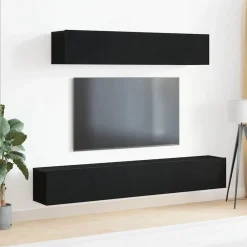 Meubles Tv-vidaXL Ensemble meuble TV 4 pcs Chêne noir Bois d'ingénierie