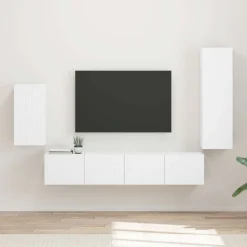 vidaXL Ensemble meuble TV Montage mural 4 pcs Bois d'ingénierie