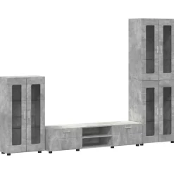 Ensembles De Meubles-vidaXL Ensemble meuble TV FLORIN 3 pcs Bois d'ingénierie Gris béton