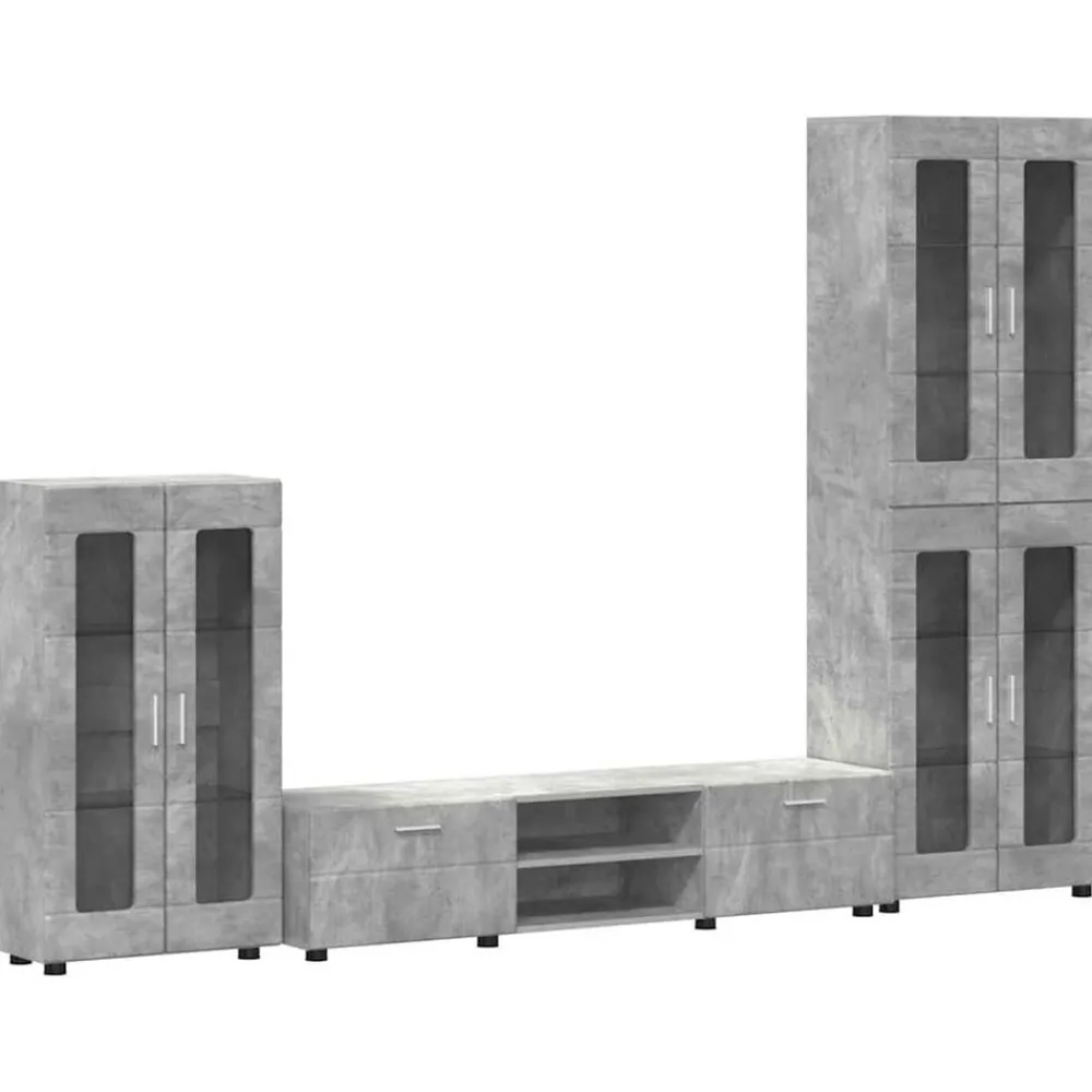 Ensembles De Meubles-vidaXL Ensemble meuble TV FLORIN 3 pcs Bois d'ingénierie Gris béton