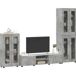 Ensembles De Meubles-vidaXL Ensemble meuble TV FLORIN 3 pcs Bois d'ingénierie Gris béton