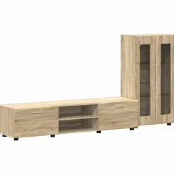 Ensembles De Meubles-vidaXL Ensemble meuble TV FLORIN Chêne Sonoma Bois d'ingénierie Chêne sonoma