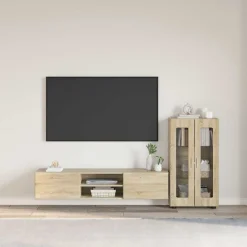 Ensembles De Meubles-vidaXL Ensemble meuble TV FLORIN Chêne Sonoma Bois d'ingénierie Ch&ecirc;ne sonoma