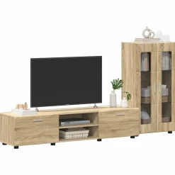 Ensembles De Meubles-vidaXL Ensemble meuble TV FLORIN Chêne Sonoma Bois d'ingénierie Chêne sonoma