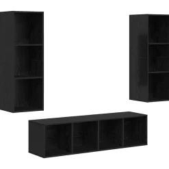 vidaXL Ensemble meuble TV 3 pcs Chêne noir Bois d'ingénierie
