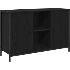 vidaXL Ensemble meuble TV Montage mural Chêne noir 101 x 35 x 65 cm
