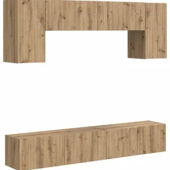 vidaXL Ensemble meuble TV 4 pcs Chêne artisanal Bois d'ingénierie