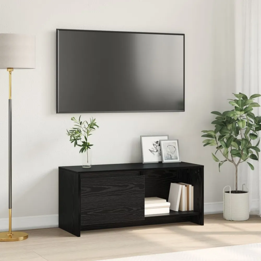 Meubles Tv-vidaXL Ensemble meuble TV Chêne noir 90 x 35 x 40 cm Bois d'ingénierie Chêne noir