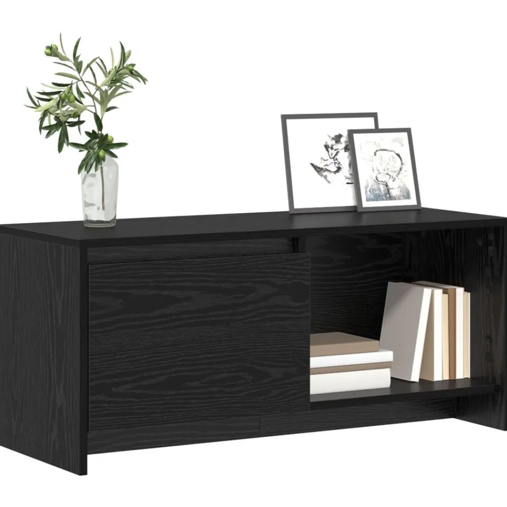 Meubles Tv-vidaXL Ensemble meuble TV Chêne noir 90 x 35 x 40 cm Bois d'ingénierie Chêne noir