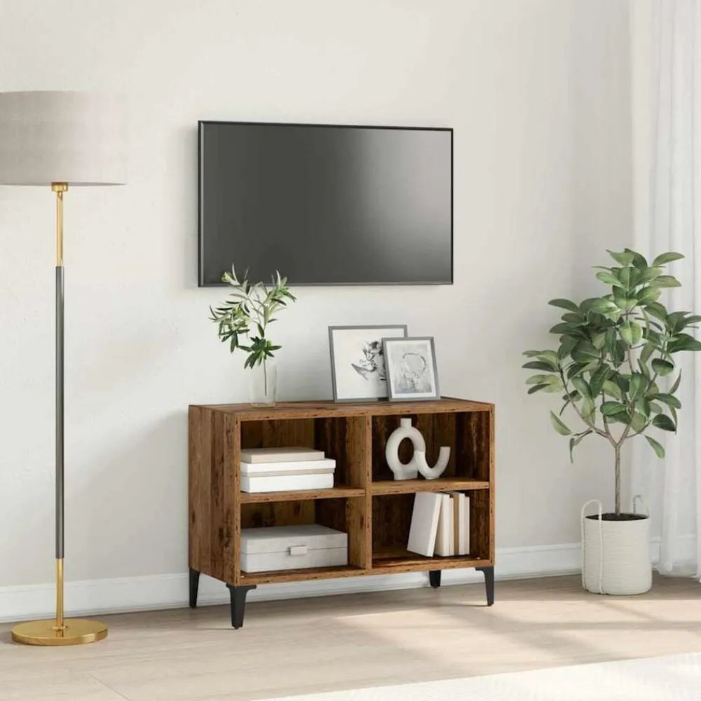 vidaXL Ensemble meuble TV Montage mural Marron Bois d’ingénierie
