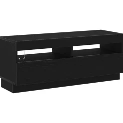 vidaXL Ensemble meuble TV Montage mural 2 pcs Noir 200 x 35 x 40 cm