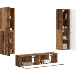 Meubles Tv-vidaXL Ensemble meuble TV 6 pcs Bois d'ingénierie Bois ancien