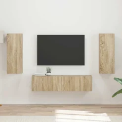 Meubles Tv-vidaXL Ensemble meuble TV 2 pcs Chêne Sonoma Bois d'ingénierie Sonoma_oak
