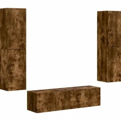 vidaXL Ensemble meuble TV 6 pcs Chêne fumé Bois d'ingénierie