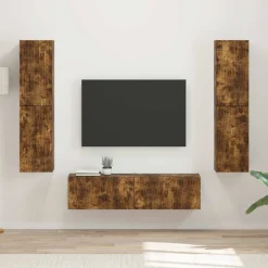 vidaXL Ensemble meuble TV 6 pcs Chêne fumé Bois d'ingénierie