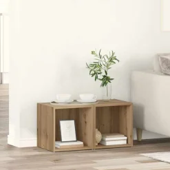 vidaXL Ensemble meuble TV 2 pcs Chêne artisanal 37 x 35 x 37,5 cm